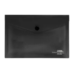 Carpeta dossier broche Liderpapel DIN A6 polipropileno 180 micras 50 hojas color negro