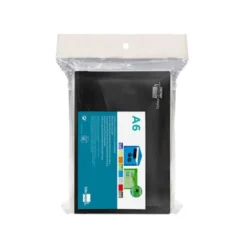 Carpeta dossier broche Liderpapel DIN A6 polipropileno 180 micras 50 hojas color negro