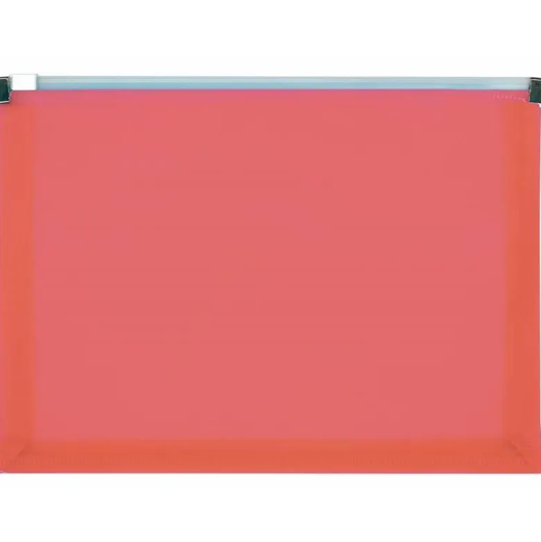 Carpeta dossier con cremallera Liderpapel DIN A5 polipropileno 180 micras color rojo