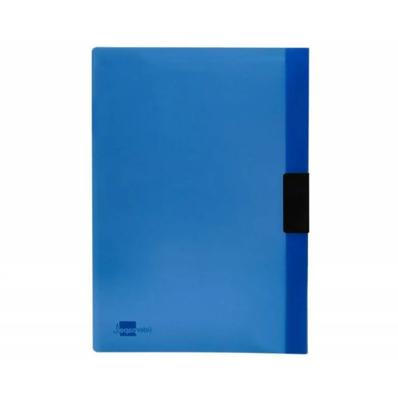 Carpeta dossier con pinza lateral Liderpapel 60 hojas Din A4 color azul