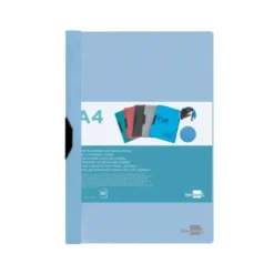 Carpeta dossier con pinza lateral Liderpapel 30 hojas Din A4 color azul