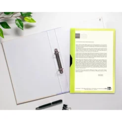 Carpeta dossier con pinza lateral Liderpapel 30 hojas Din A4 color amarillo