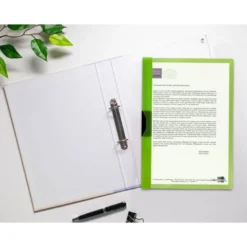 Carpeta dossier con pinza lateral Liderpapel 60 hojas Din A4 color verde
