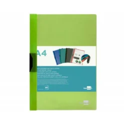 Carpeta dossier con pinza lateral Liderpapel 60 hojas Din A4 color verde