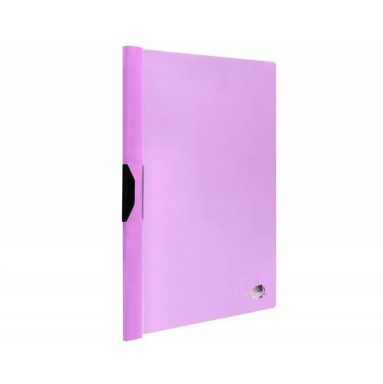 Carpeta dossier con pinza lateral Liderpapel 30 hojas Din A4 color morado