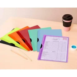 Carpeta dossier con pinza lateral Liderpapel 30 hojas Din A4 color morado