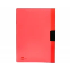 Carpeta dossier con pinza lateral Liderpapel 30 hojas Din A4 color rojo