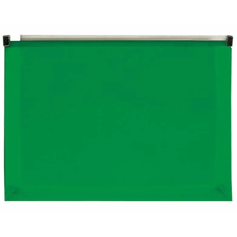 CARPETA DOSSIER LIDERPAPEL DIN A4 CIERRE DE CREMALLERA VERDE