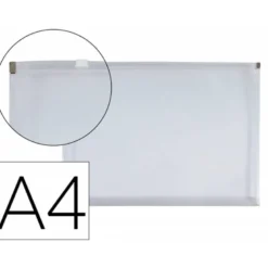 CARPETA DOSSIER LIDERPAPEL DIN A4 CIERRE DE CREMALLERA TRANSPARENTE