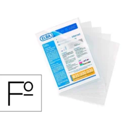 Carpeta dossier uñero elba standard folio plastico 140 mc piel naranja caja de 100 unidades.