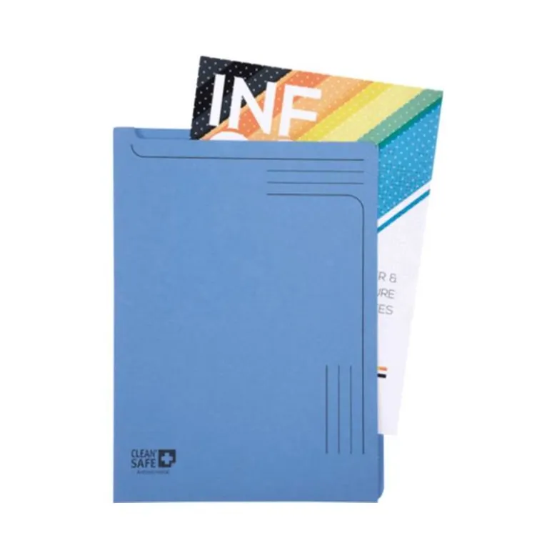 CARPETA DOSSIER UÑERO EXACOMPTA CLEAN SAFE CARTULINA 400 GR DIN A4 AZUL PAQUETE DE 5 UNIDADES