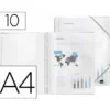 Carpeta escaparate Liderpapel DIN A4 10 fundas polipropileno color transparente