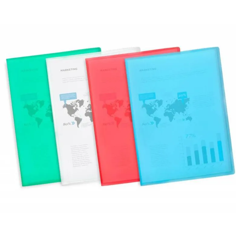 Carpeta escaparate Liderpapel DIN A4 10 fundas polipropileno color verde