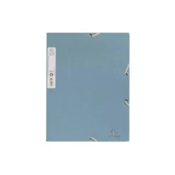 CARPETA EXACOMPTA AUTENTIK GOMAS CARTON RECICLADO TRES SOLAPAS DIN A4+ PACK DE 6 COLORES SURTIDOS