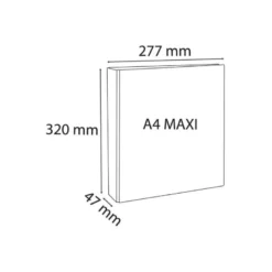 Carpeta Exacompta carton forrado blanca 2 anillas 30 mm