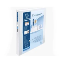 Carpeta Exacompta carton forrado blanca 2 anillas 30 mm