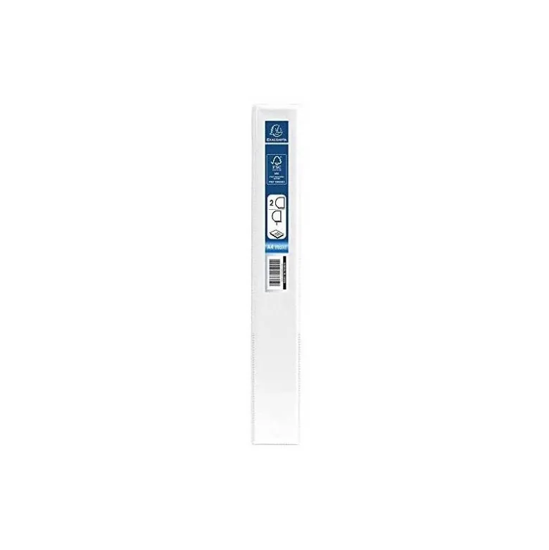 Carpeta Exacompta carton forrado blanca 2 anillas 30 mm