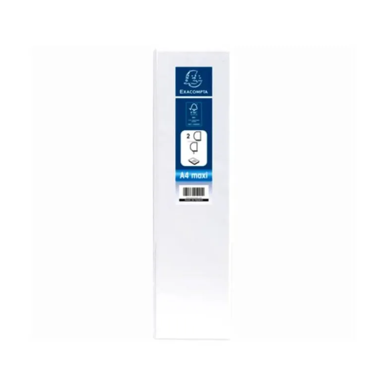 Carpeta Exacompta carton forrado blanca 2 anillas 60 mm