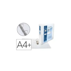Carpeta Exacompta carton forrado blanca 2 anillas 50 mm