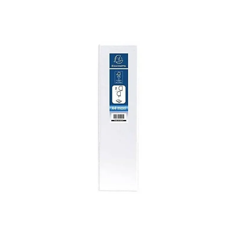 Carpeta Exacompta carton forrado blanca 2 anillas 50 mm