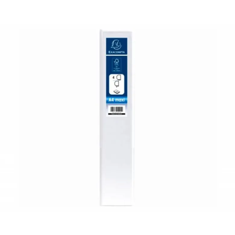 Carpeta Exacompta carton forrado blanca 4 anillas 60 mm