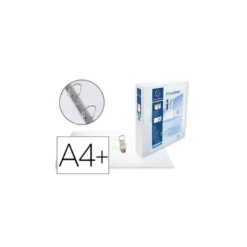 Carpeta Exacompta carton forrado blanca 2 anillas 40 mm