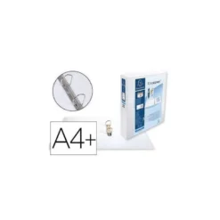Carpeta Exacompta carton forrado blanca 2 anillas 40 mm
