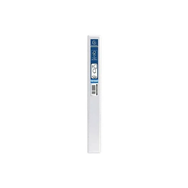 Carpeta Exacompta carton forrado blanca 2 anillas 16 mm