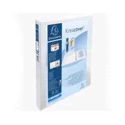 Carpeta Exacompta carton forrado blanca 2 anillas 16 mm