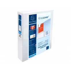 Carpeta Exacompta Din A4+ Carton forrado Blanca 4 anillas 50 mm