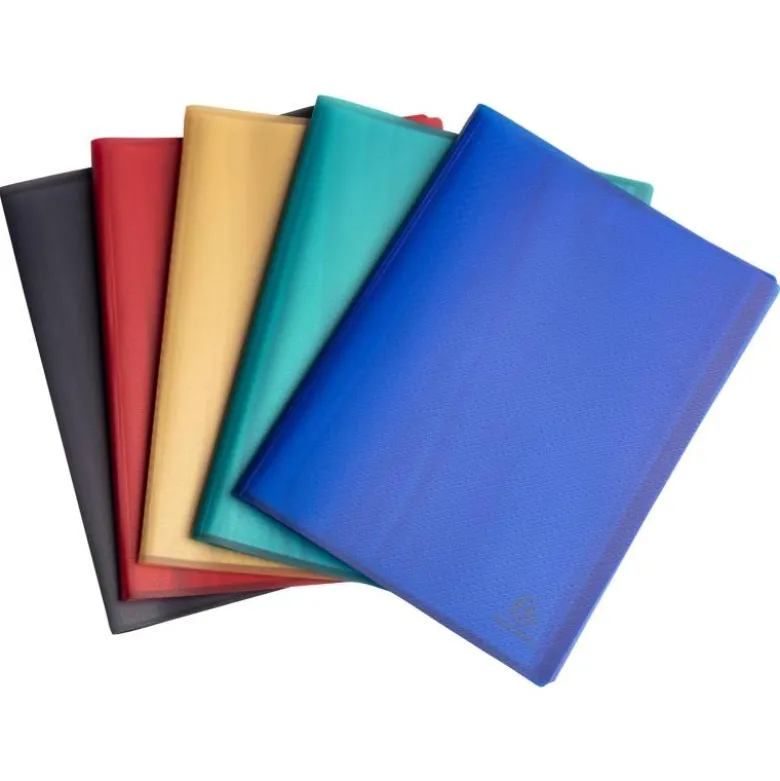 CARPETA EXACOMPTA ESCAPARATE 100 FUNDAS DIN A4 RECICLADA POLIPROPILENO COLORES SURTIDOS