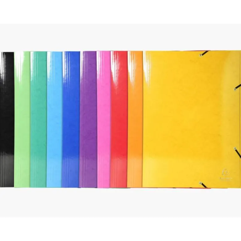 CARPETA EXACOMPTA IDERAMA GOMAS CARTON 600 GR TRES SOLAPAS DIN A3 COLORES SURTIDOS