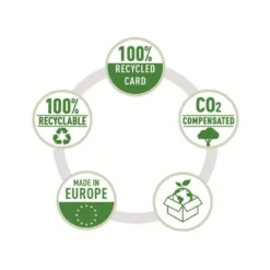 CARPETA LEITZ RECYCLE GOMAS DIN A4 CARTON RECICLABLE 100% AZUL