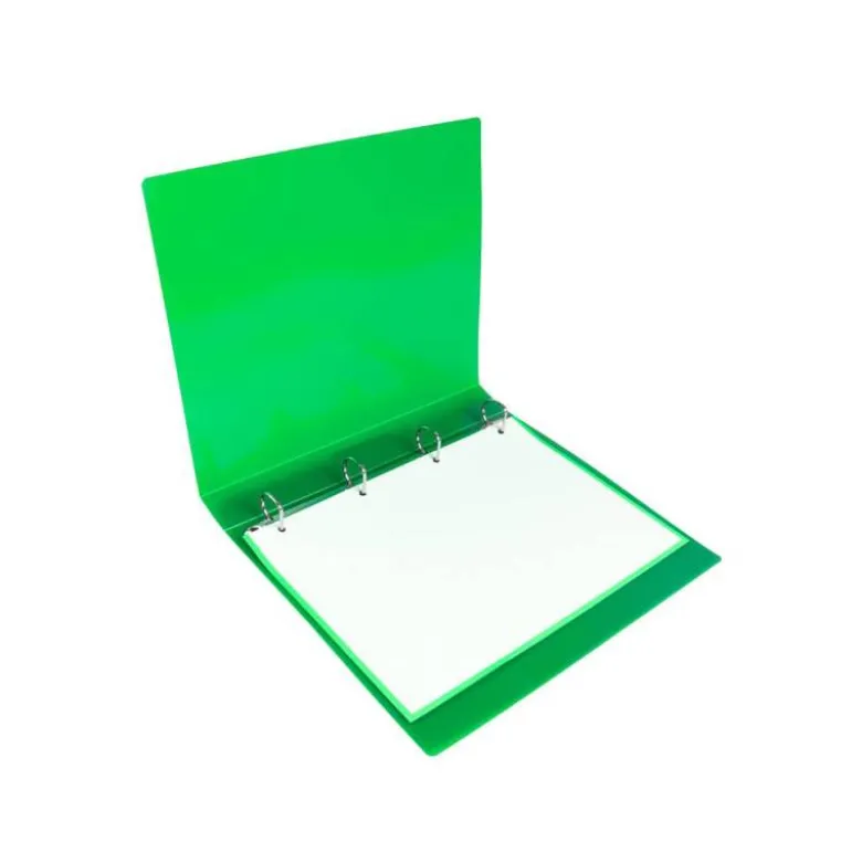Carpeta Liderpapel 4 anillas polipropileno DIN A4 25mm color verde