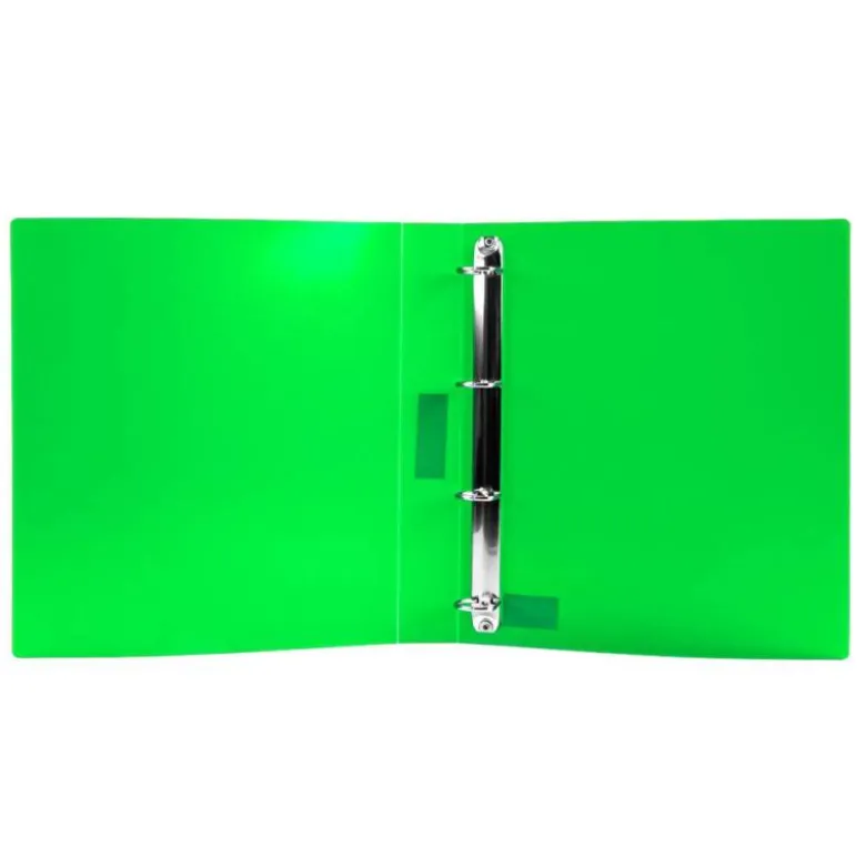 Carpeta Liderpapel 4 anillas polipropileno DIN A4 25mm color verde