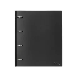 CARPETA LIDERPAPEL 4 ANILLAS REDONDAS 25 MM POLIPROPILENO DIN A4 ULTRA COMPACTA CON LOMO EXTENSIBLE 4 CM NEGRO