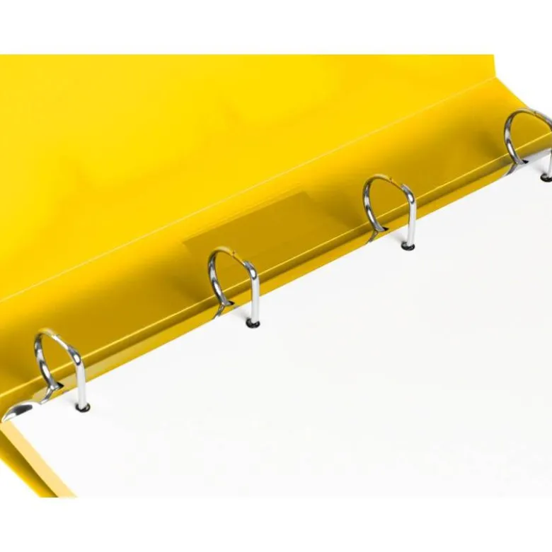 CARPETA LIDERPAPEL 4 ANILLAS 25 MM MIXTAS POLIPROPILENO DIN A4 AMARILLO