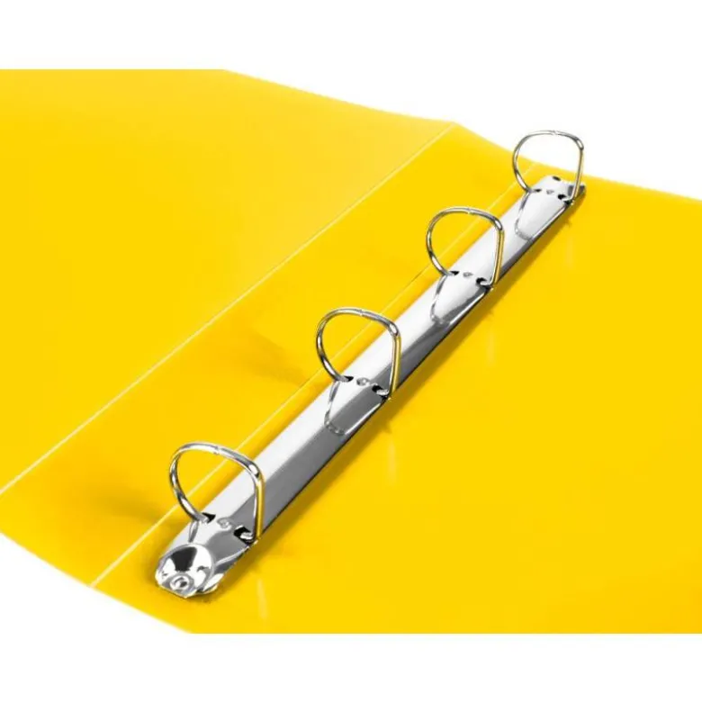 CARPETA LIDERPAPEL 4 ANILLAS 25 MM MIXTAS POLIPROPILENO DIN A4 AMARILLO