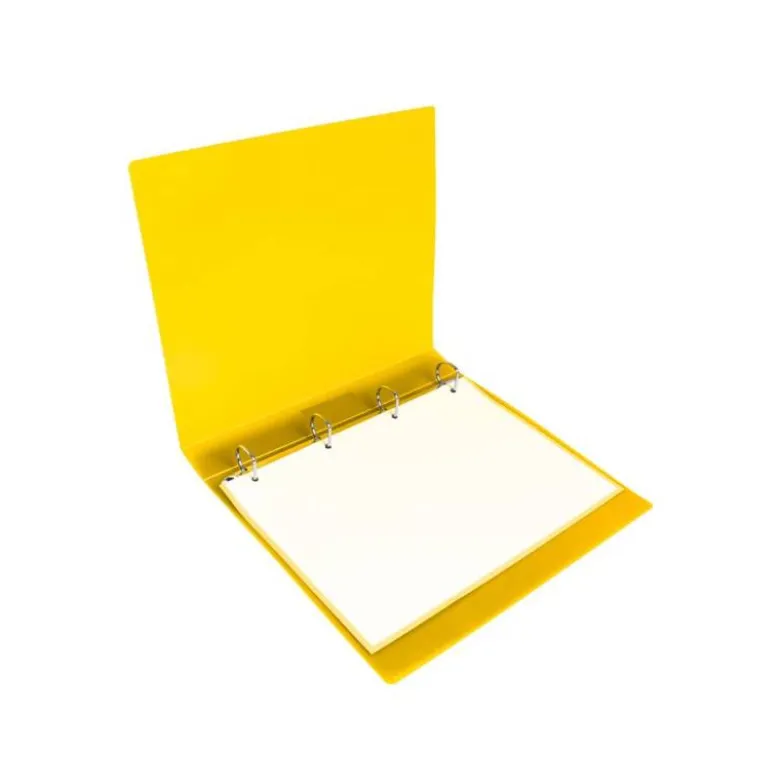 CARPETA LIDERPAPEL 4 ANILLAS 25 MM MIXTAS POLIPROPILENO DIN A4 AMARILLO