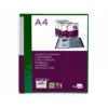 Carpeta Liderpapel 30 fundas canguro pp Din A4 verde translucido portada y lomo personalizable