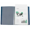 CARPETA LIDERPAPEL 60 FUNDAS CANGURO PP DIN A4 AZUL TRANSLUCIDO PORTADA Y LOMO PERSONALIZABLE