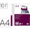 CARPETA LIDERPAPEL 10 FUNDAS CANGURO PP DIN A4 TRANSPARENTEPORTADA Y LOMO PERSONALIZABLE