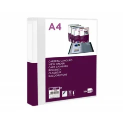 CARPETA LIDERPAPEL 10 FUNDAS CANGURO PP DIN A4 TRANSPARENTEPORTADA Y LOMO PERSONALIZABLE