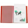 CARPETA LIDERPAPEL 80 FUNDAS CANGURO PP DIN A4 ROJO TRANSLUCIDO PORTADA Y LOMO PERSONALIZABLE