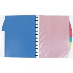 CARPETA LIDERPAPEL A4 CON 40 FUNDAS INTERCAMBIABLES 5 SEP SOBRE Y GOMILLA PORTADA Y LOMOPERSONALIZABLE TRANSPARENTE