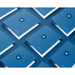 CARPETA LIDERPAPEL ANTARTIK DIN A4 FORRADA 4 ANILLAS 25 MM AZUL