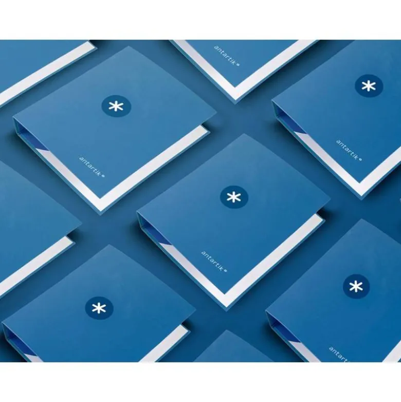 CARPETA LIDERPAPEL ANTARTIK DIN A4 FORRADA 4 ANILLAS 25 MM AZUL