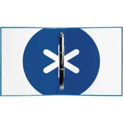CARPETA LIDERPAPEL ANTARTIK DIN A4 FORRADA 4 ANILLAS 25 MM AZUL