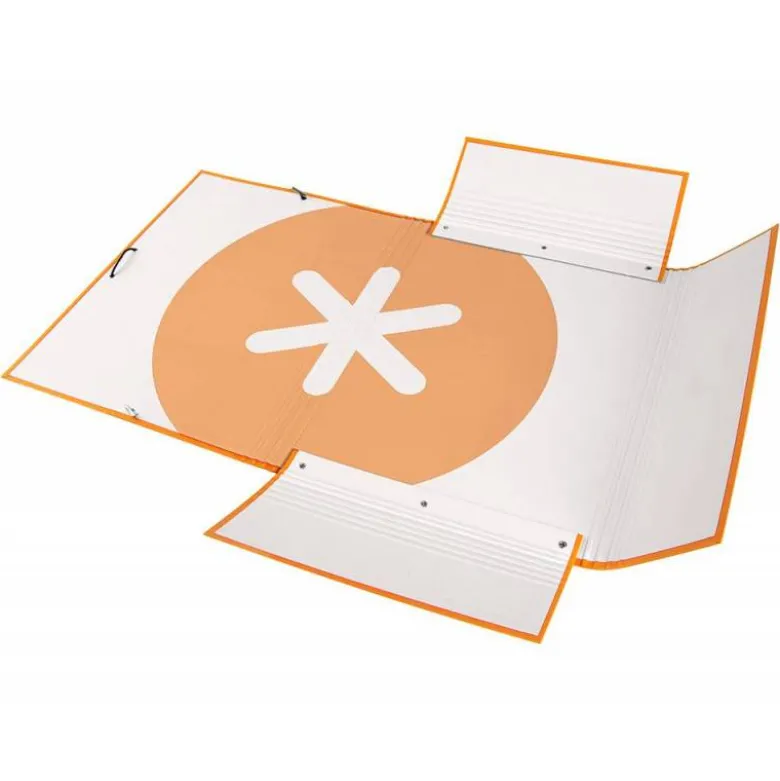 CARPETA LIDERPAPEL ANTARTIK GOMAS A4 3 SOLAPAS CARTON FORRADO COLOR MOSTAZA