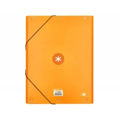 CARPETA LIDERPAPEL ANTARTIK GOMAS A4 3 SOLAPAS CARTON FORRADO COLOR MOSTAZA